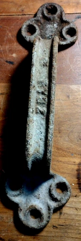 VICTORIAN CAST IRON CLOVER END DOOR HANDLE COUNTRY HOUSE/BARN Cover