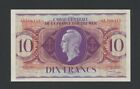 MARTINIQUE  10 francs 1944 Krause 23 AU World Paper Money