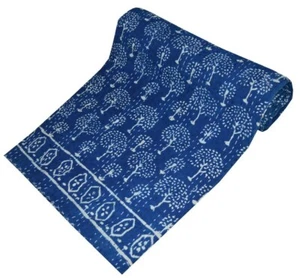 Colchas dobles hechas a mano con estampado en bloque de edredón Kantha Gudri - Imagen 1 de 5