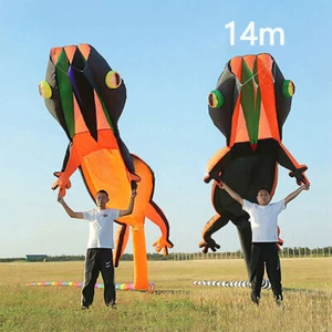14m Giant Gecko Kite 45ft Einleiner Kite 30D Ripstop Nylongewebe mit Tasche - Bild 1 von 8