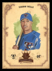 2004 Donruss Diamond Kings #28 Vernon Wells Bronze #/100 - Picture 1 of 2