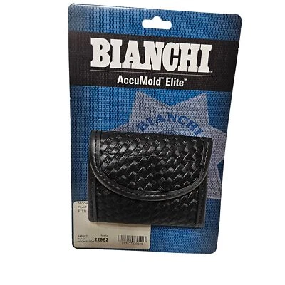 Bianchi AccuMold Elite 7928 Black Flat Glove Pouch Basketweave 22962 Holder
