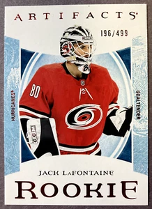2022-23 UD Artifacts Rookie Ruby #/499 #189 Jack Lafontaine Carolina Hurricanes - Picture 1 of 1
