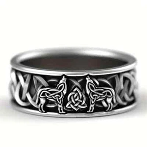 Mittelalter Ring ( Larb,Wickinger,Ritter,Biker,Rocker,) Gr.10 - Bild 1 von 2