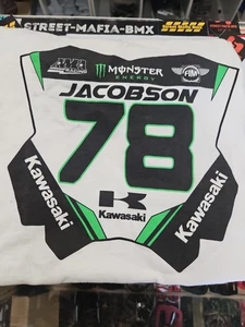 KAWASAKI MONSTER ENERGY Drink GRAPHIC T SHIRT Large New Shop Storage White MX - Picture 1 of 5