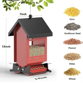 5LB Metal Squirrel Proof Bird Feeder, Hanging Wild Bird Feeders, Large Feeder - Picture 1 of 3