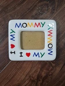 Vintage Miniature Ceramic Picture Frame I Love My Mommy - Picture 1 of 3