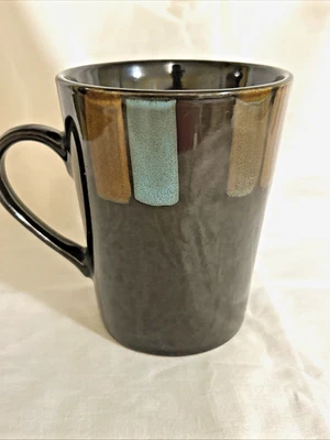 Taza/taza de café PFALTZGRAFF ~CAYMAN~; bloque marrón azul tostado usado en excelente estado Foto 1 de 4