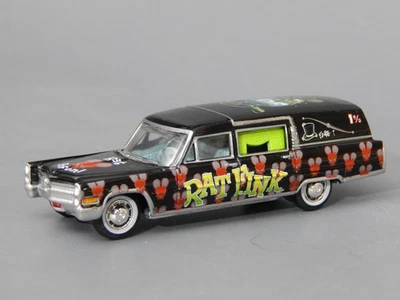 Johnny Lightning 1966 Cadillac Hearse Big Daddy Ed Roth RAT FINK Black 1/64 MINT - Image 1 of 4