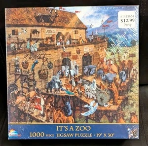 IT'S A ZOO, 1000 Pc. Michael Dudash puzzle, Noah's Ark theme - Picture 1 of 3