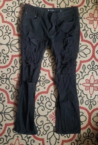 Akademiks schwarze Distressed Jeans Gr. 34x32 - Bild 1 von 5