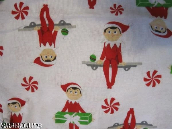 ELF ON THE SHELF~2 PIEZAS PIJAMA NAVIDAD ALGODÓN~PJS~4~6~8~10~NIÑA~NIÑO~NUEVO CON ETIQUETAS Foto 1 de 1
