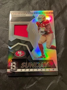 2017 Panini 14 Carlos Hyde 188/199 Numbered Jersey Patch NFL Football Card - Picture 1 of 4