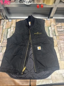 Chaleco negro Carhartt talla pequeña logotipo de empresa ajuste regular - Imagen 1 de 10