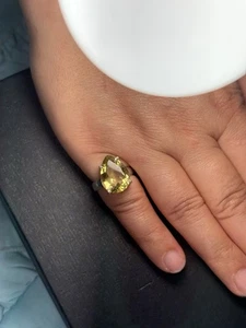 New 925 Sterling Silver Lemon Quartz Ring – Size 5.7 - Picture 1 of 8