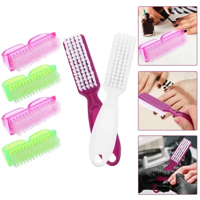  6 Pcs Cleaner Ongles Brosse Nettoyage Pinceaux À Manucure Brosses De Des - Photo 1/4