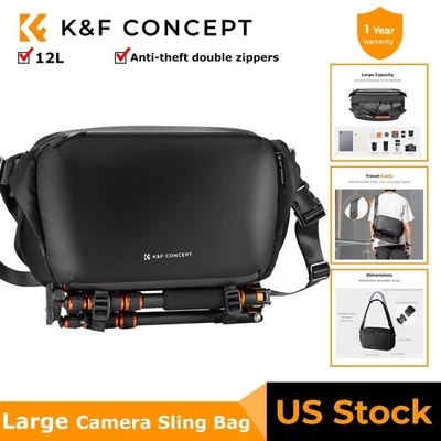 K&F Concept Camera Sling Bag DSLR Shoulder Multifunction Photography Crossbody - Image 1 of 4