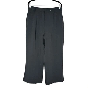 Abercrombie & Fitch Sloane Tailored Wide Leg Dress Pants Black Size 31/12 SHORT - Picture 1 of 7