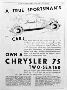 1929 Chrysler 75 American Made Sold in England Vintage Ad #A375-1-2 - Picture 1 of 1