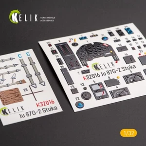 Junkers Ju 87 D/G Stuka - Calcomanía interior 3D para kit trompetero 1:32 KeliK K32016 - Imagen 1 de 8