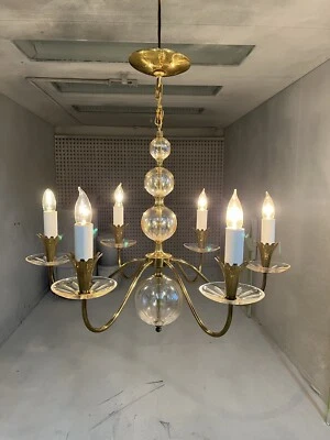 vintage lighting fixtures Mid- Century Hollywood Regency Lightolier Chandelier  - Image 1 of 4
