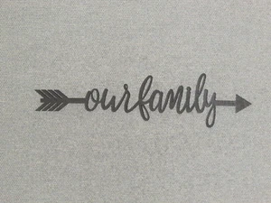 Our Family Word Arrow Wood Wall Sign Home Decor - Picture 1 of 3