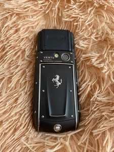 Vertu Ascent Ti Ferrari Nero Limited 2009 Genuine Mobile Phone Black Leather - Afbeelding 1 van 12