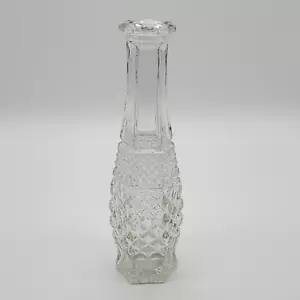 Diamond Pattern Bud Vase 9" Clear Glass - Picture 1 of 4