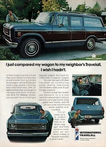 International Traveler 1974 "Compared My Wagon" anuncio a color original - Imagen 1 de 1