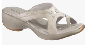 Merrell Damen Gr.10 Sundial Spin Keilabsatz Leder Sandalen Silberfutter J46502 Lesen - Bild 1 von 6