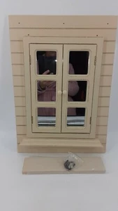 Farm Mirror Country Cottage Shabby Chic Doors Window Pane Hooks - Picture 1 of 7