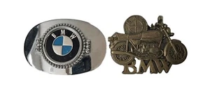 Vintage BMW Logo and BMW Motorcycle Belt Buckle Collectibles Vehicles Fashion  - Picture 1 of 5