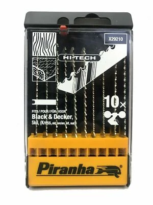 Juego De 10 Sierras De Calar Piranha X29210 Hi-Tech Para Madera Y Laminados - Image 1 of 2