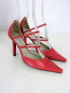 Riemchenpumps BCBGirls rosa Leder d'Orsay doppelte Riemen 6,5 89 $ - Bild 1 von 9