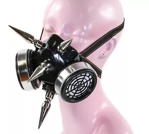 3" Spike Steampunk Gas Mask Cosplay Spikes Respirator Costume Party - Picture 1 of 9