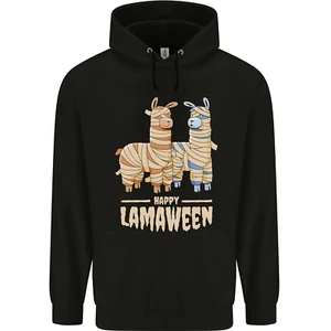 Happy Lamaween Funny Lama Halloween Childrens Kids Hoodie - Picture 1 of 37