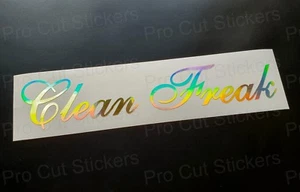 Calcomanía Pegatina Clean Freak Gold Holograma Neo Cromo Personalizada Coche Divertida Novedad ref2 - Imagen 1 de 1