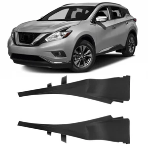 2PCS Front Windshield Wiper Cowl Cover Trim Black For Nissan Murano 2015-2018 - Picture 1 of 10
