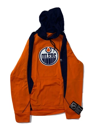 NHL Edmonton Oilers Men’s Size Small Blue Orange Hoodie Hockey Fanatics Cover