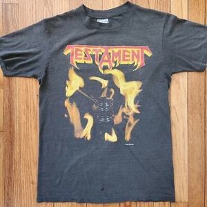 TESTAMENT 1988 True Vintage Shirt Trial By Fire Thrash Metal Single Stitch LARGE - Picture 1 of 12