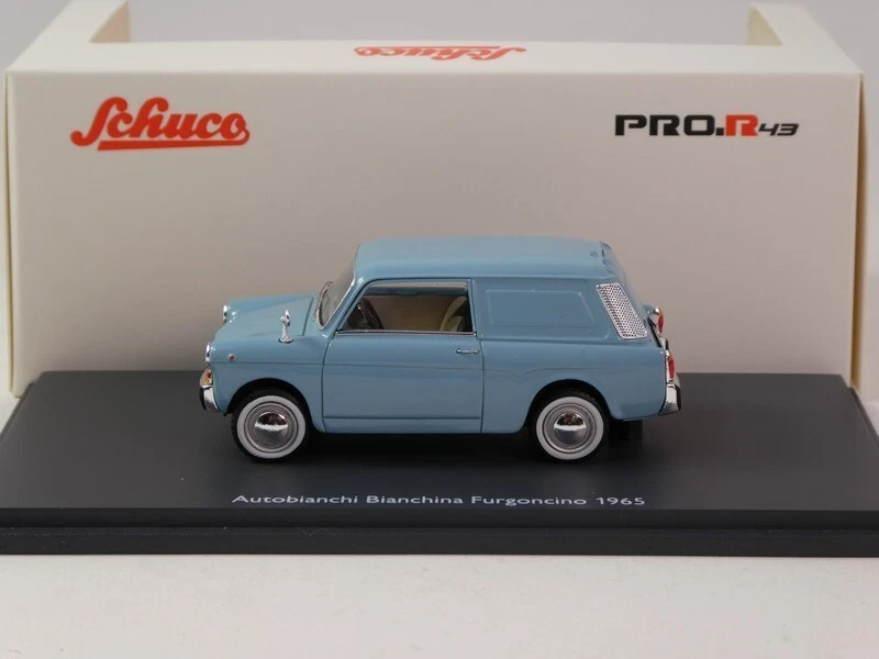 1 43 SCHUCO Autobianchi Bianchina Furgoncino Van 1960 Light Blue 450933500
