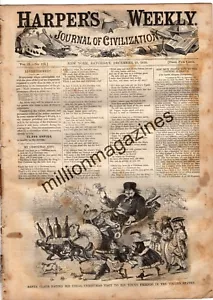 1858 Harpers Weekly December 25 - Santa Claus comes to the United States - Picture 1 of 1
