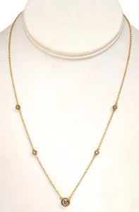 Collar de diamantes de oro de 14 quilates Gabriel & Co., 17-1/2"" de largo - Imagen 1 de 6