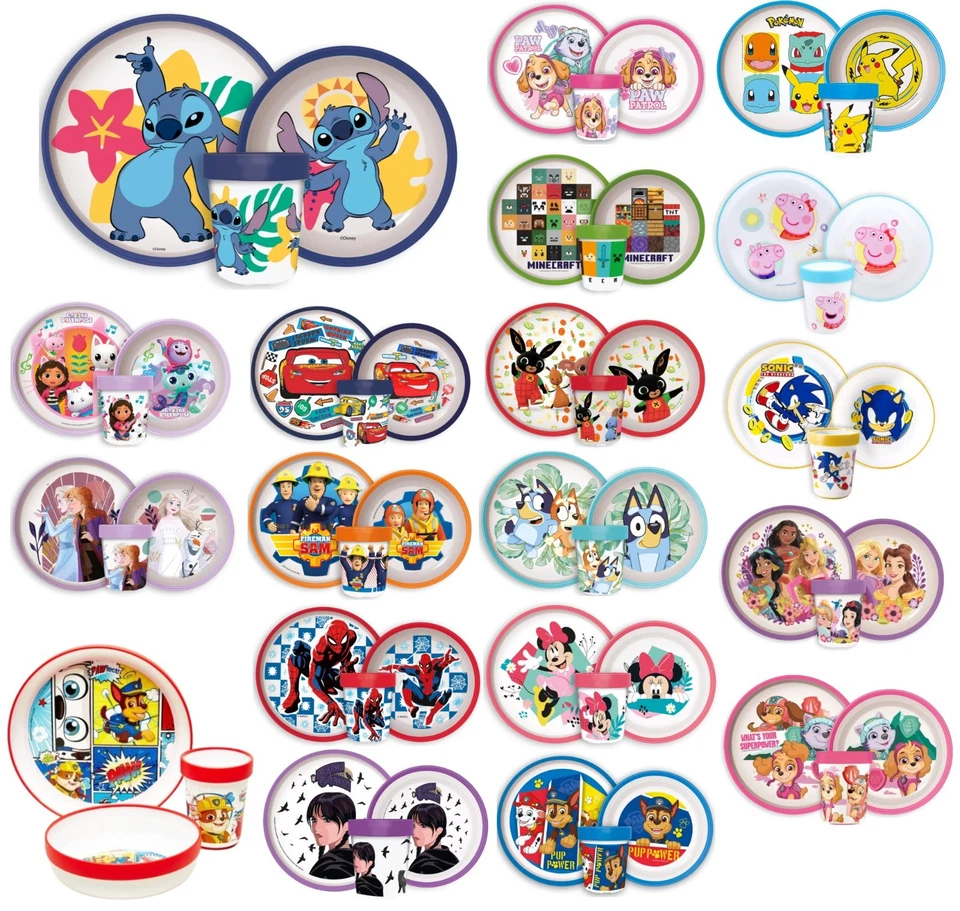3.tlg Children's Dishes Set Baby Dishes Bpa Free Non-Slip Disney Marvel - image 1 of 1