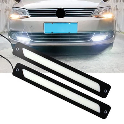 2pcs DRL LED White Car Daytime Running Light Driving Bulbs Daylight Fog Lights - Image 1 of 4