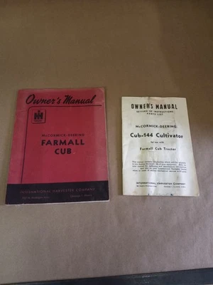 International McCormick-Deering Farmall Cub y 144 Cultivador Manual del Propietario Foto 1 de 4