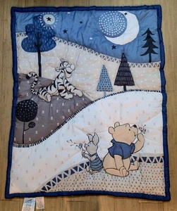 Lambs & Ivy Forever Pooh Baby Crib Comforter Tigger Piglet Neutral Tan Blue - Picture 1 of 12