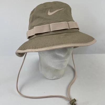 Nike Dri-Fit Apex Bucket Hat Adult M/L Beige Chin Strap Waterproof Golf Hike - Image 1 of 4