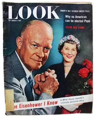 LOOK MAGAZINE 8 MARCH 1955 PRESIDENT EISENHOWER - VINTAGE NEWS CURRENT EVENTS Foto 1 de 4