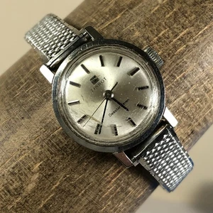Vtg Tissot Seastar Seven Women Silver Expansion Mechanical Wind Watch 6 1/2" - Picture 1 of 12